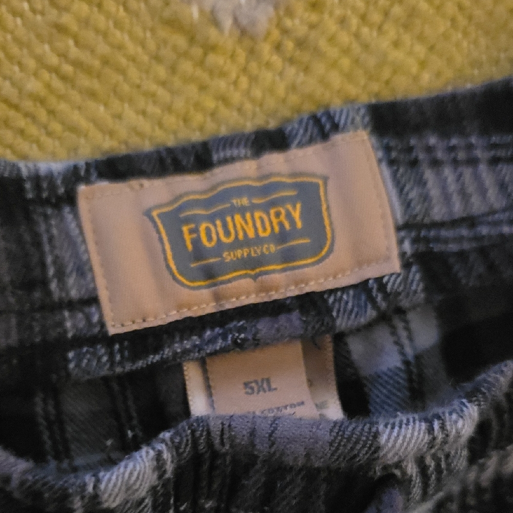 The Foundry Blue and Black Plaid Pajams Pants